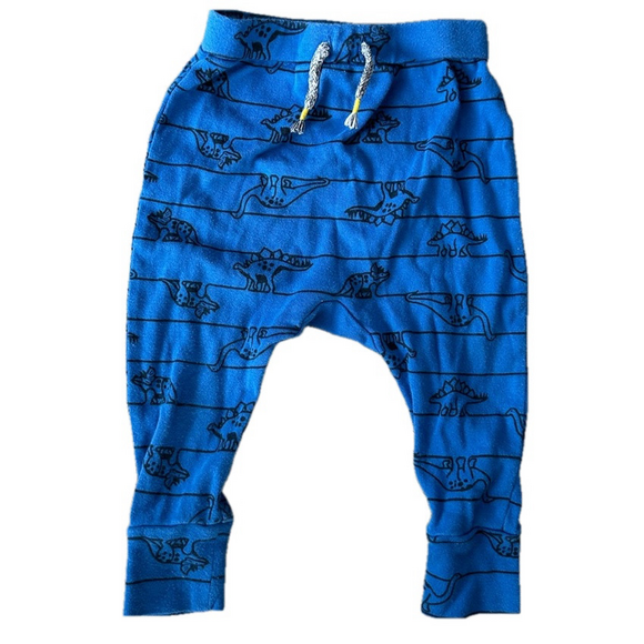 Joe Fresh Other - 3/10$ Joe Fresh Striped blue dinosaur baby pants/joggers size 6-12 months